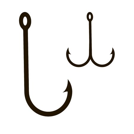 Fishing hook icon on white background.のイラスト素材