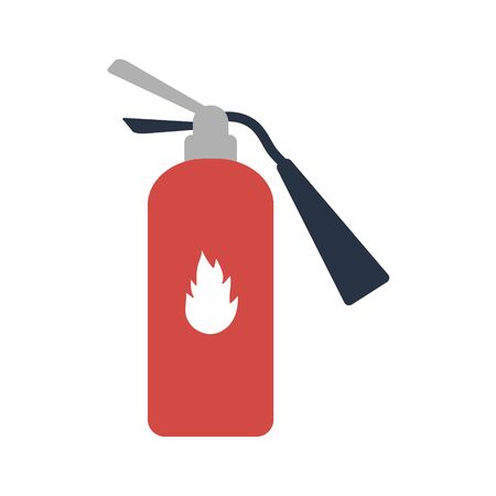 Fire extinguisher on white background.のイラスト素材