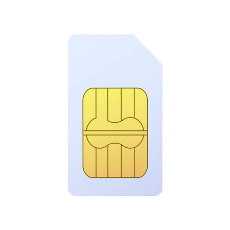 Sim card on white background.のイラスト素材