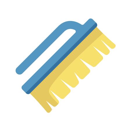 Cleaning brush on white background.のイラスト素材