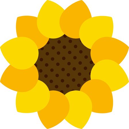 Sunflower icon on white isolated background. Vector Illustration. EPS 10のイラスト素材