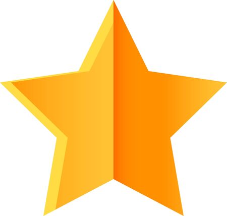 Golden star isolated on white background. vector illustration. EPS 10のイラスト素材