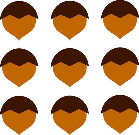 Hazelnut outline icon. linear style sign for mobile concept and web design. Nut simple line vector icon.のイラスト素材