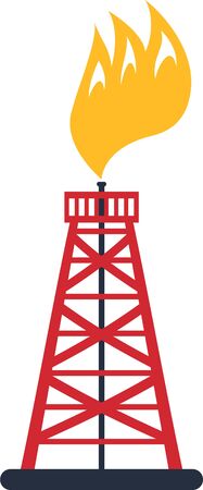 Oil rig icon. Simple illustration of oil rig vector icon for web and other.のイラスト素材