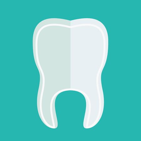 Teeth icon dentist flat vector sign/symbol. Vector illustration.のイラスト素材