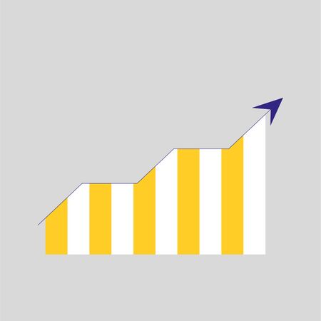 Graph Icon in trendy flat style isolated on grey background. Chart bar symbol for your web site design, logo, app, UI. Vector illustrationのイラスト素材