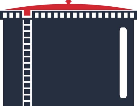 Oil storage tank .Oil single icon in flat style vector symbol stock illustration web.のイラスト素材