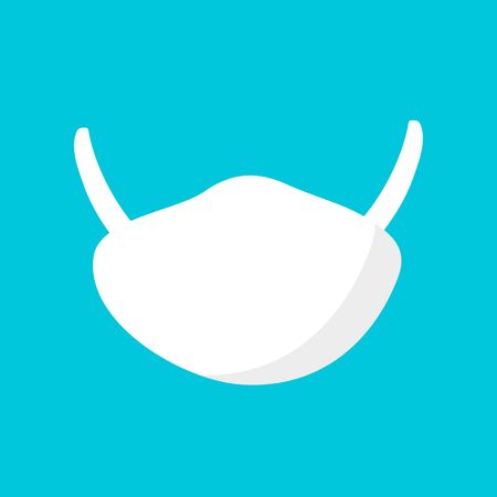 Breathing medical respiratory mask. Hospital or pollution protect face masking. Good help COVID-19 Coronavirus.のイラスト素材