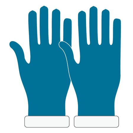 Construction gloves icon. Use for dish wash and disinfection. Vector illustrationの写真素材