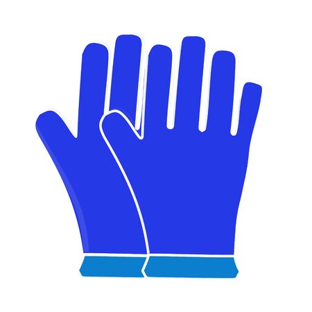 Construction gloves icon. Use for dish wash and disinfection. Vector illustrationの写真素材