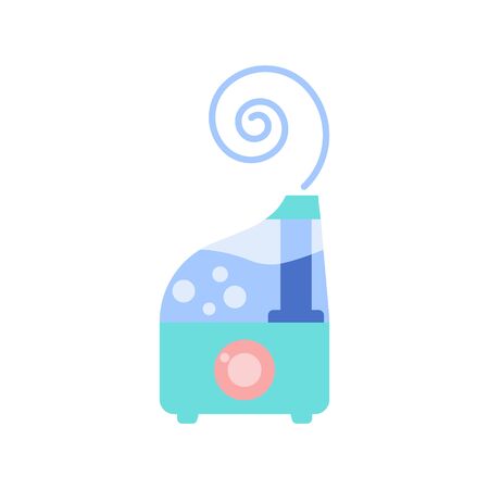 Healthy Humidifier air diffuser in trendy flat style isolated. Purifier microclimate ultrasonic home. Vector illustrationの写真素材