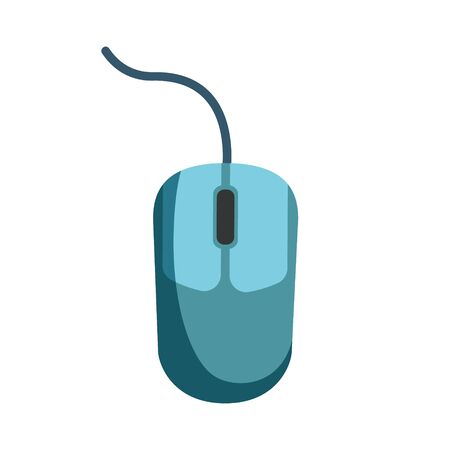 Computer Mouse Laptop on white background. Vector illustration in trendy flat style.のイラスト素材
