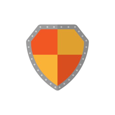 Security Shield on white background. Vector illustration in trendy flat style.のイラスト素材