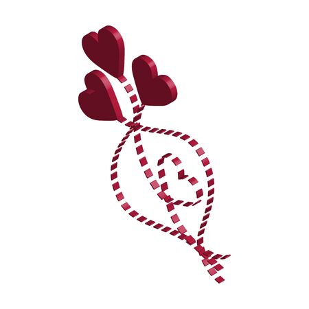 Isometric of happy valentines heart vector graphic. Illustratorのイラスト素材