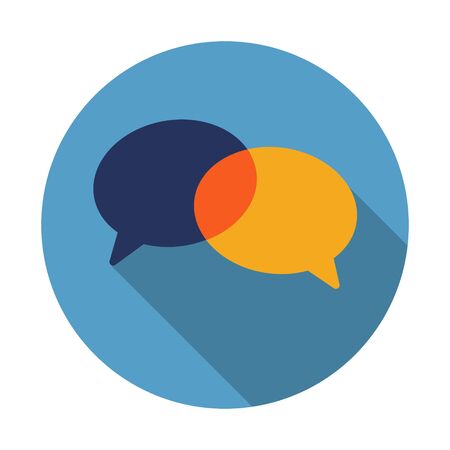 Talk bubble chat icon. Trendy flat style for graphic design, web-site. Stock Vector illustrationのイラスト素材