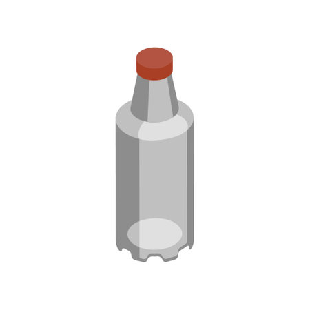 Bottle for water, soda on white background. Vector illustration in trendy flat style.のイラスト素材