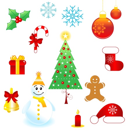 Set of Christmas design elements.のイラスト素材