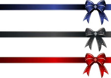 Set of ribbon knots with copy space.のイラスト素材