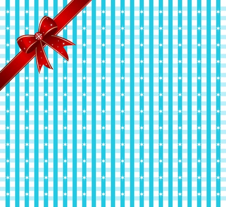 Blue gift box pattern with ribbon knot.のイラスト素材