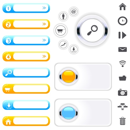 illustration of set of icon for web on isolated backgroundのイラスト素材