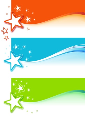 Star Banner Setのイラスト素材