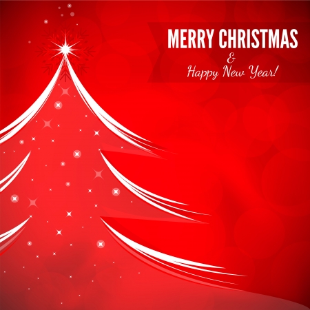 Christmas card with stylized tree  のイラスト素材