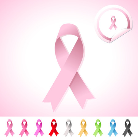 Breast Cancer Awareness Ribbonのイラスト素材