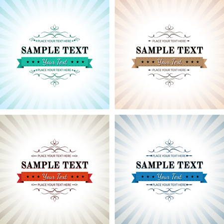 illustration of a textured and colorful retro triangle pattern  Sample text and label included on separate layer   のイラスト素材