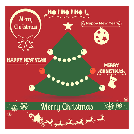 Christmas tree icon - vector, illustration.のイラスト素材