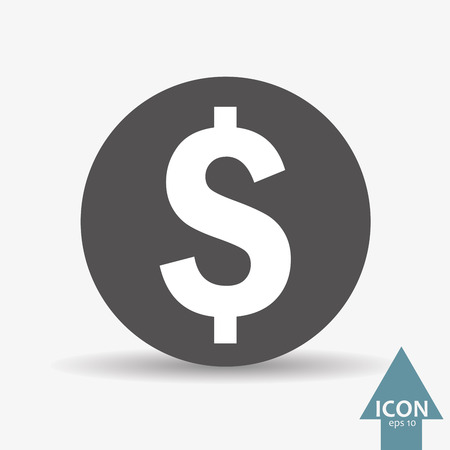 Vector dollar icons. Vector, illustration, eps10.のイラスト素材