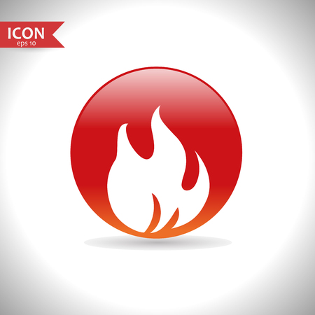 Fire icon. Vector, illustration, eps10.のイラスト素材