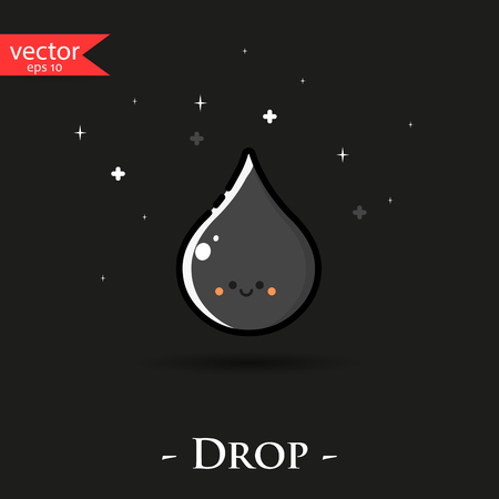 Drop icon. Vector, illustration, eps10.のイラスト素材