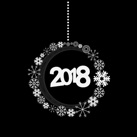 Christmas Greeting Card with Snowflakes. Vector, illustration eps10のイラスト素材