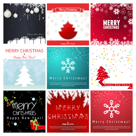 Christmas Greeting Card with Snowflakes. Vector, illustration eps10のイラスト素材