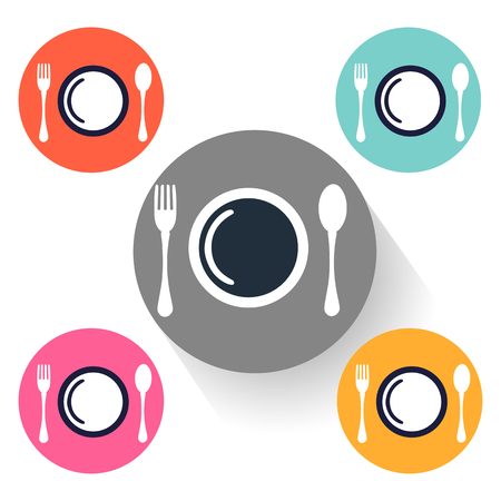 Spoon, knife and blade icon. Vector, illustration.のイラスト素材