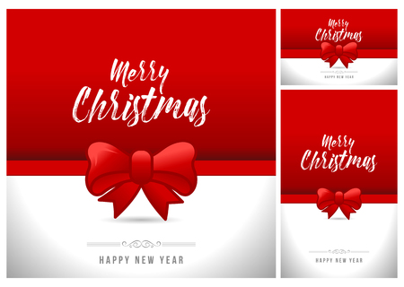 Christmas Background with Bow. All elements are on separate layers. Vector, illustration eps10 illustration, eps10.のイラスト素材