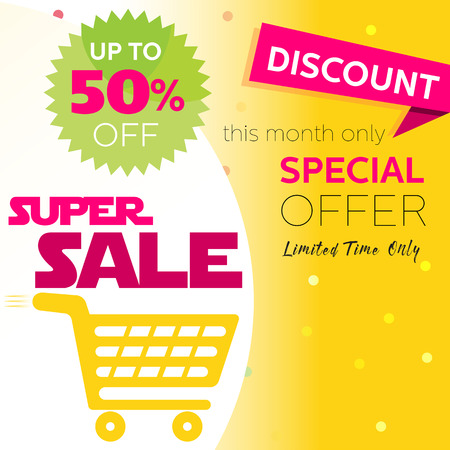 Sale banner template design. All elements are on separate layers.のイラスト素材