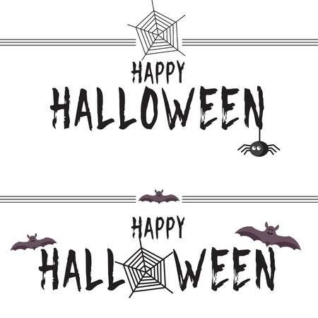 Vector Halloween background white and black with spiders hand drawn. Vector, illustration 10.のイラスト素材