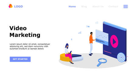 Video Marketing Vector Illustration Concept , Suitable for web landing page, ui, mobile app, editorial design, flyer, banner, and other related occasion
のイラスト素材