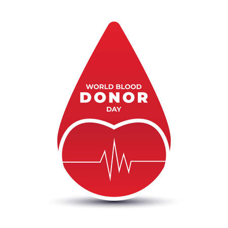 World blood donor day june 14th vector blood donor day backgroundのイラスト素材