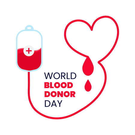 World blood donor day june 14th vector blood donor day backgroundのイラスト素材