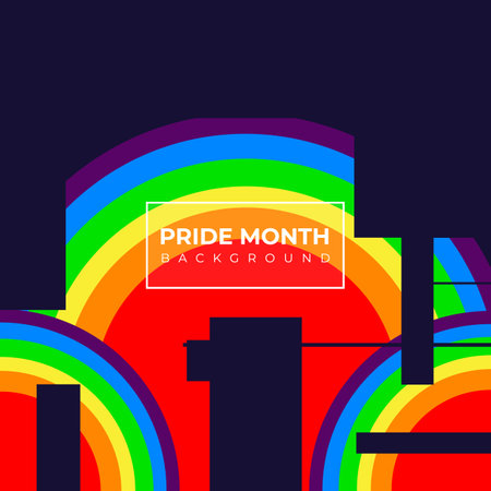 Pride Month Banner Pride Month Background On Pride Month Colorful Rainbow Concept LGBTのイラスト素材