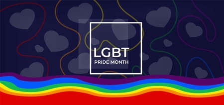 Pride Month Banner Pride Month Background On Pride Month Colorful Rainbow Concept LGBTのイラスト素材