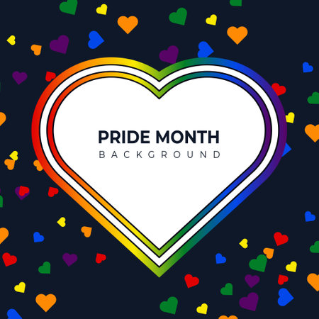 Pride Month Banner Pride Month Background On Pride Month Colorful Rainbow Concept LGBTのイラスト素材