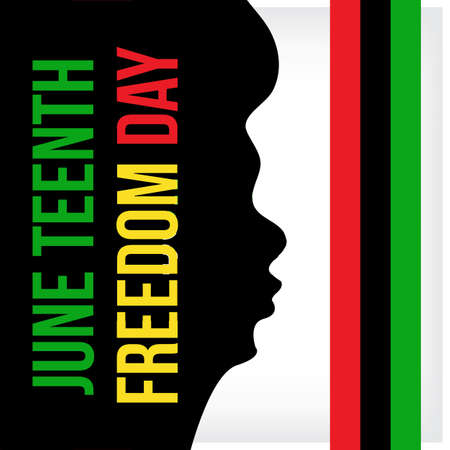 juneteenth freedom day june 19, emancipation day celebrated Poster, greeting card, banner and background juneteenth concept vectorのイラスト素材