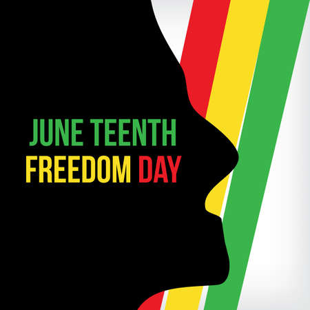 juneteenth freedom day june 19, emancipation day celebrated Poster, greeting card, banner and background juneteenth concept vectorのイラスト素材