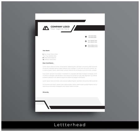 Letterhead design corporate elegant business modern style letterhead design templateのイラスト素材