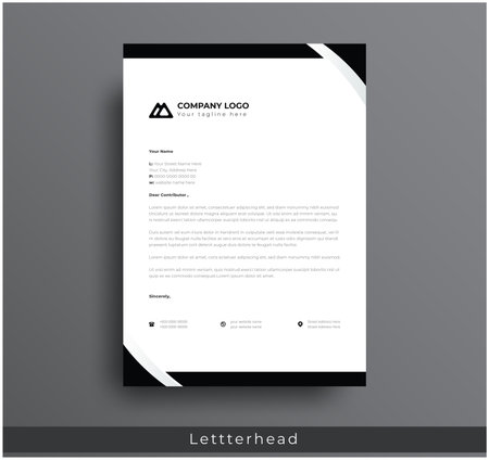 Letterhead design corporate elegant business modern style letterhead design templateのイラスト素材
