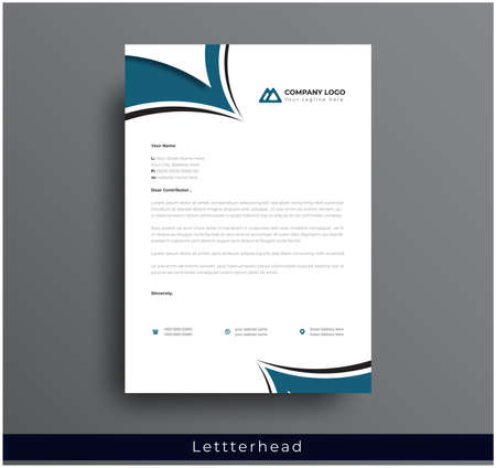 Letterhead design corporate elegant business modern style letterhead design templateのイラスト素材
