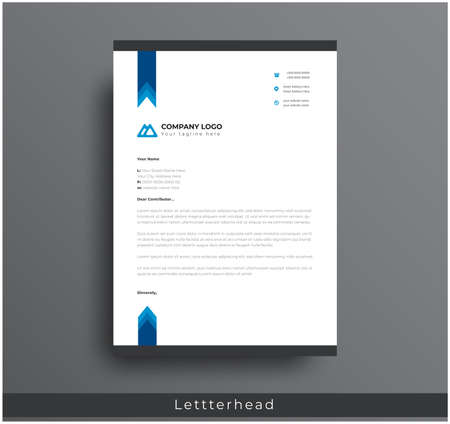 Letterhead design corporate elegant business modern style letterhead design templateのイラスト素材